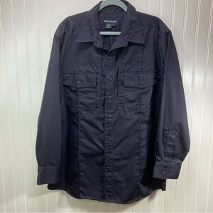 5.11 Tactical Series Shirt L/SL Black Men Large Button Up Work Training
